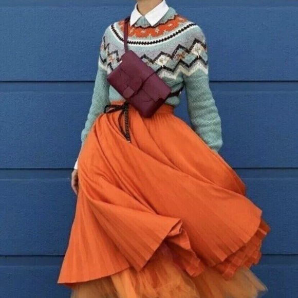 J Crew Zigzag Fair Isle Sweater Women S Alpaca Wool Crew neck‎ Pullover Au219 - Picture 10 of 10